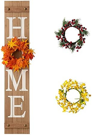 Amazon.com : Glitzhome Welcome Sign for Front Door Porch Rustic Farmhouse Wooden Hanging Wall Sig... | Amazon (US)