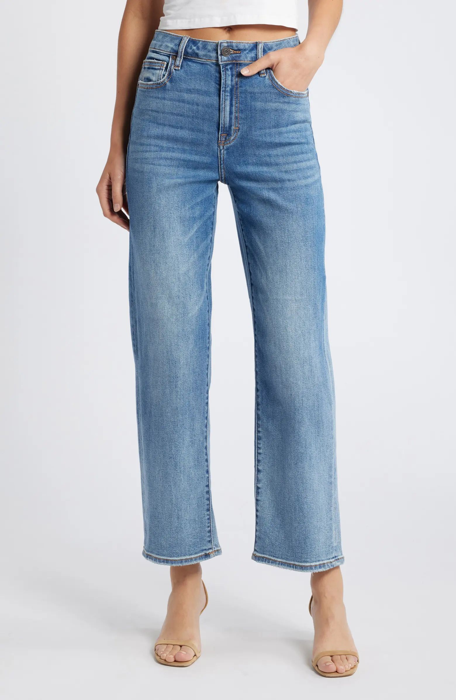 HIDDEN JEANS Clean Stretch Wide Leg Jeans | Nordstrom | Nordstrom