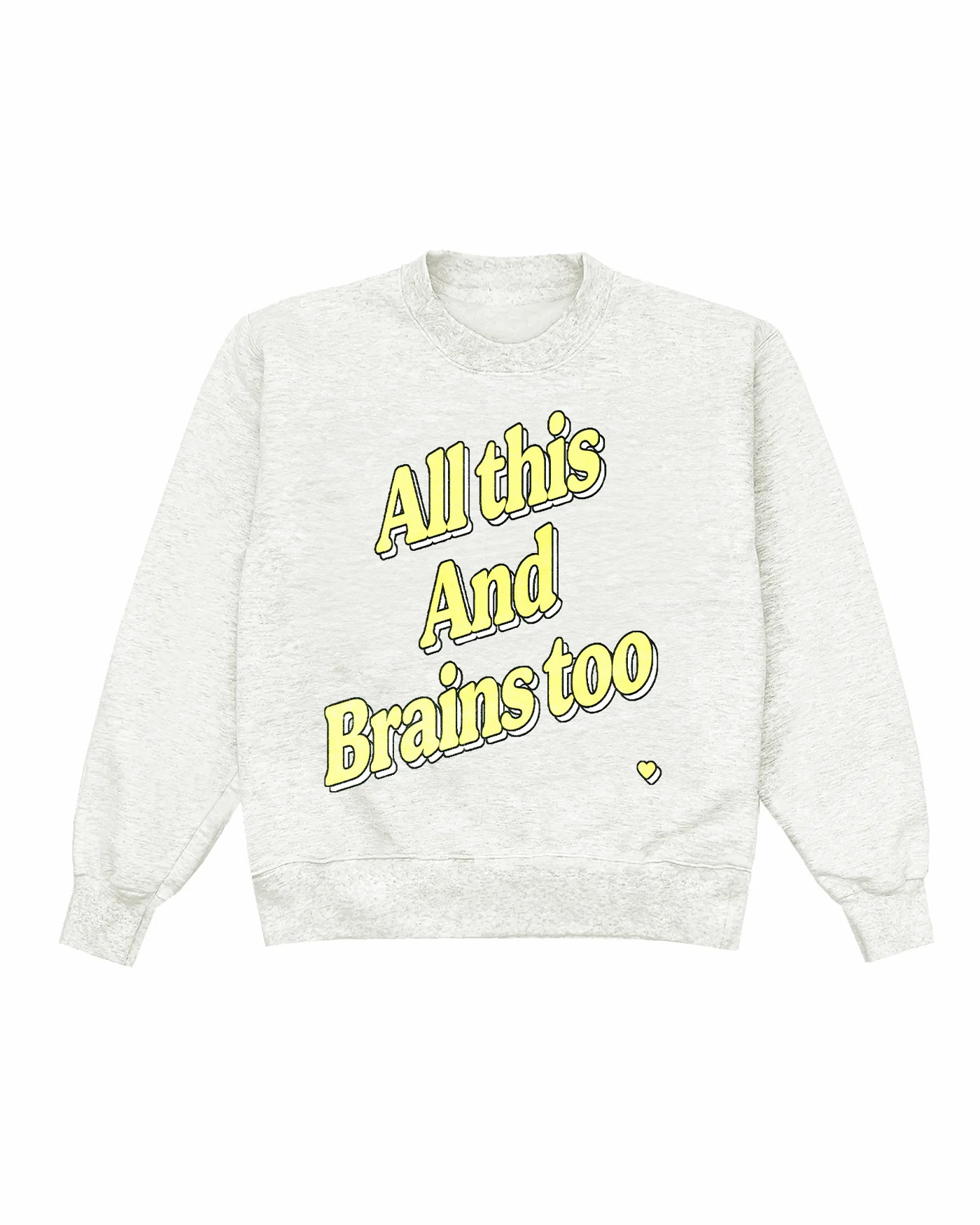All This And Brains Too Yellow Crewneck | Shop Kristin Jones
