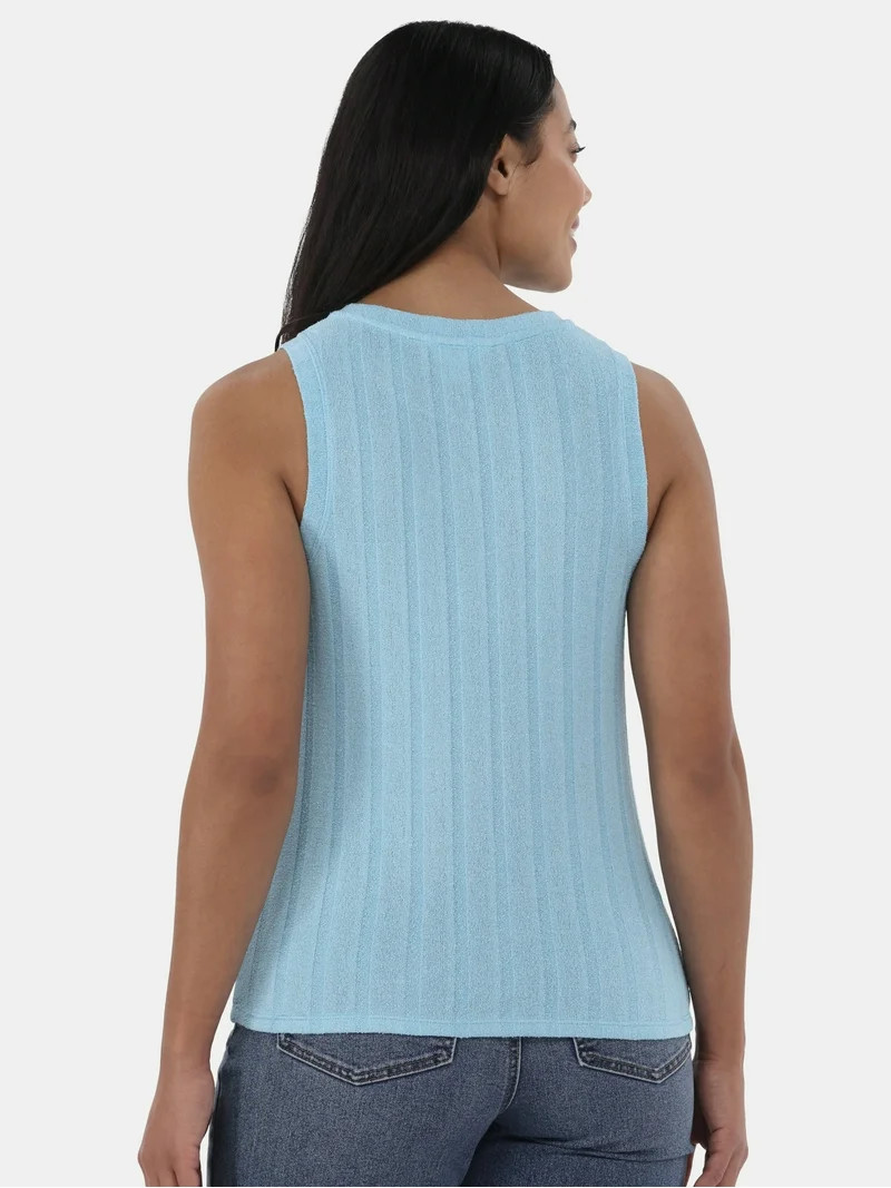 Time and Tru Women's Sweater Knit Twist Front Tank Top, Lightweight, Sizes XS-XXXL | Walmart (US)