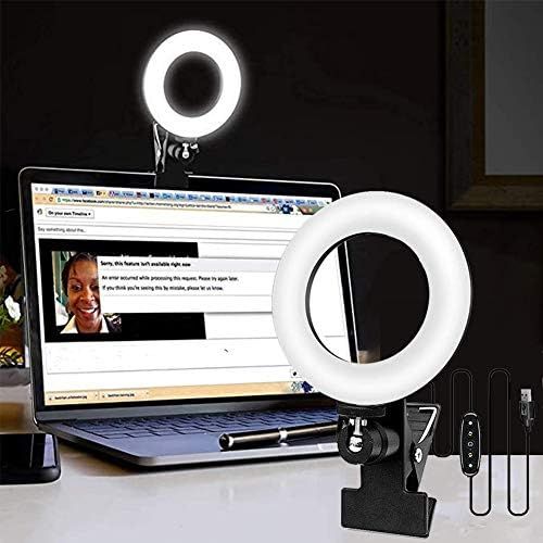 6inch Ring Light Video Conference Lighting Kit Dimmable Led Ring Lights Clip on Laptop Monitor Zoom  | Amazon (US)