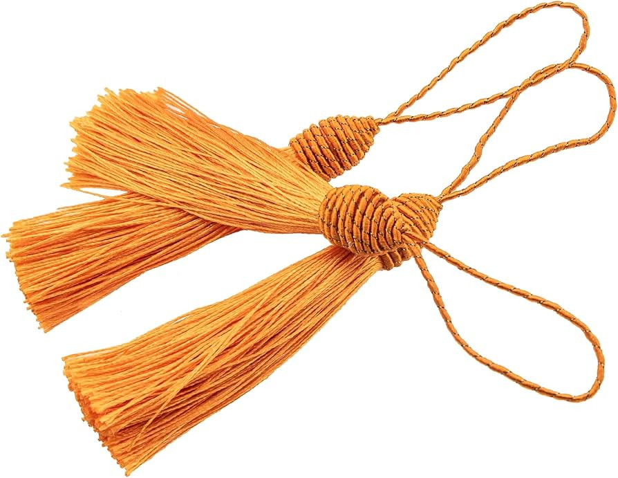 VAPKER Bookmark Tassels 20Pcs 15cm/6 Inch Dark Orange Tassels with Pineapple Head Sewing Tassels ... | Amazon (US)