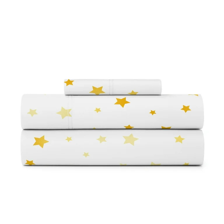 Gap Home Kids Ombre Stars Organic Cotton Blend Sheet Set, Twin, Yellow, 3-Pieces | Walmart (US)