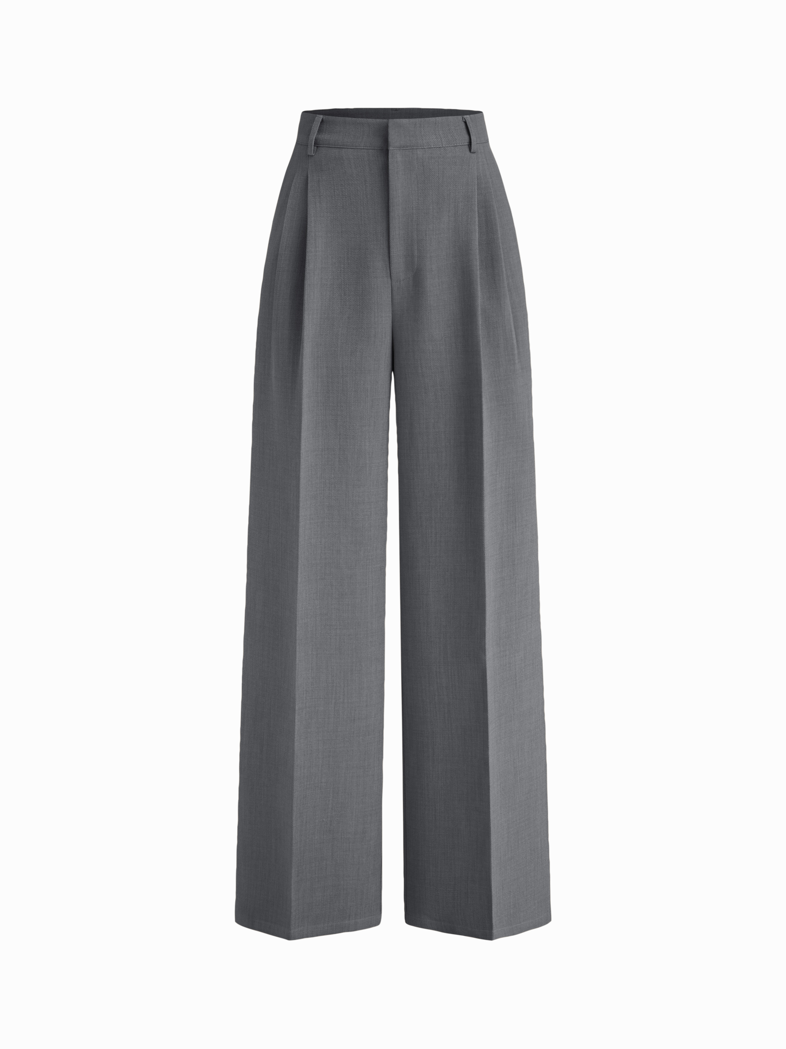 Mid Rise Pleated Wide Leg Trousers | Cider