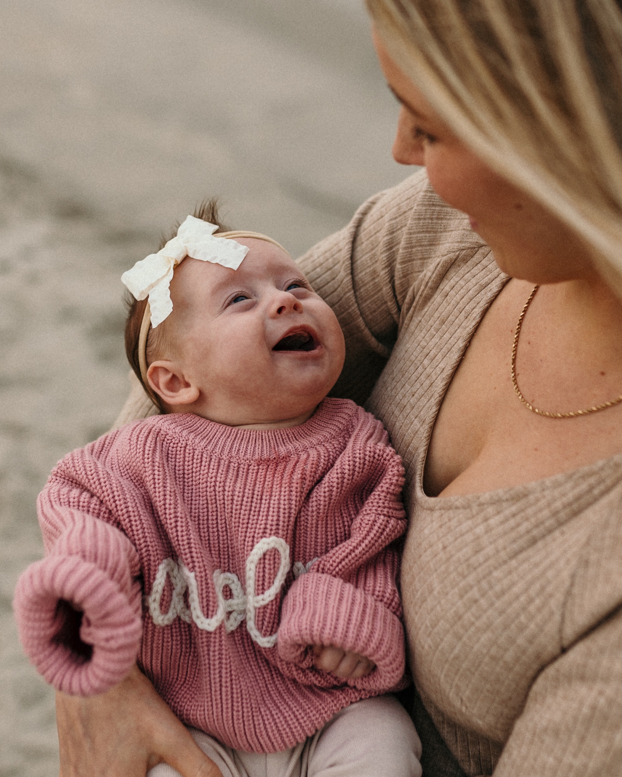 Mommy and me photos, family photos, newborn photos, beach photos, customizable sweater, baby name sweater 

Caroline is wearing the dusty rose colored sweater from the Etsy shop linked. 💕 

#LTKbaby #LTKfamily #LTKfindsunder100