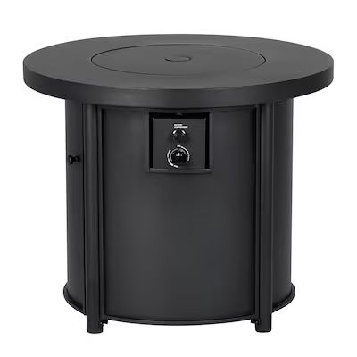 Style Selections  30-in W 50000-BTU Black Steel Propane Gas Fire Pit Table | Lowe's