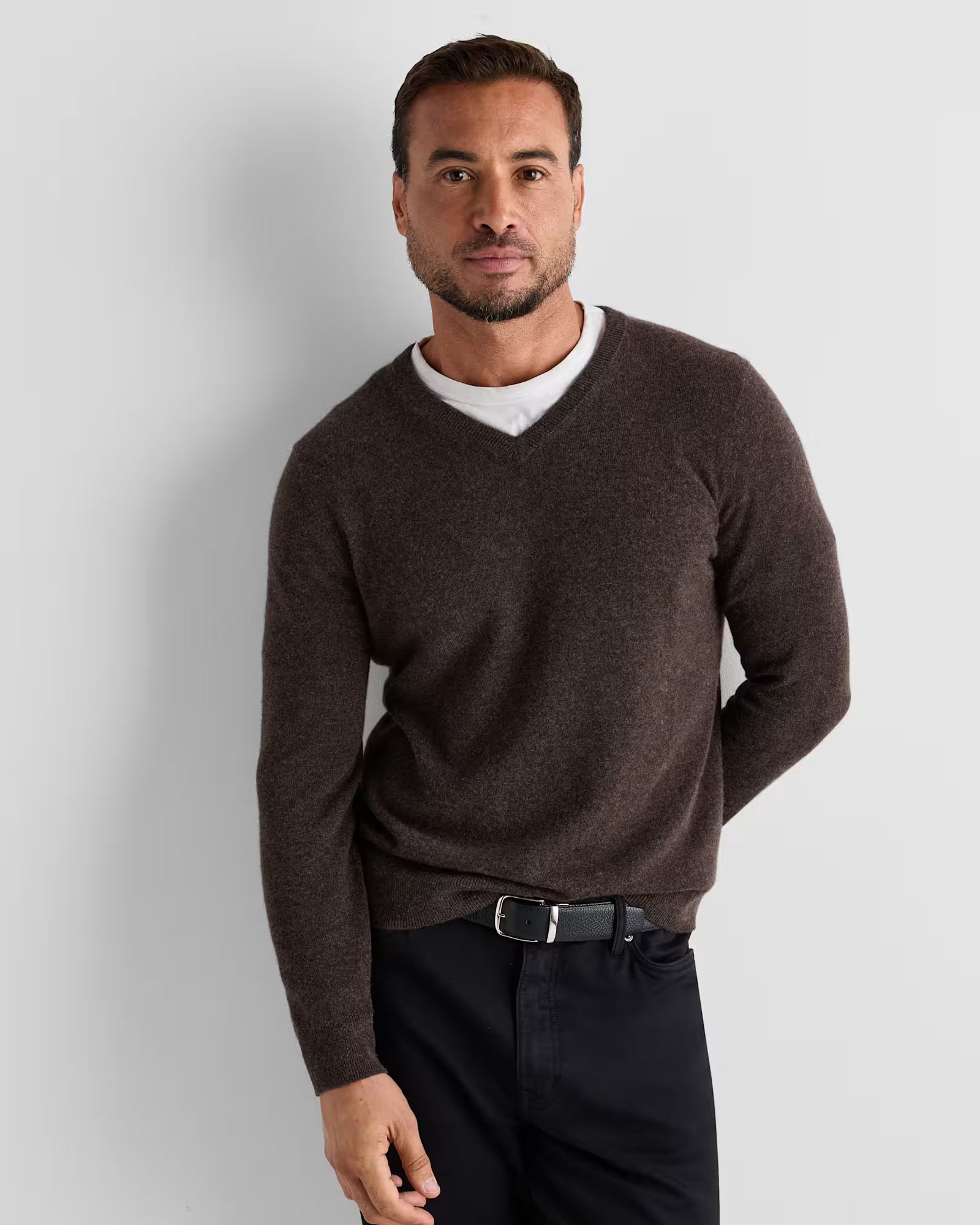 Mongolian Cashmere V-Neck Sweater | Quince