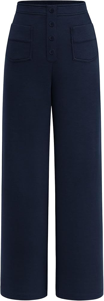 PRETTYGARDEN Women's Dressy Casual Dress Pants 2025 Fall Straight Leg High Elastic Waisted Stretc... | Amazon (US)