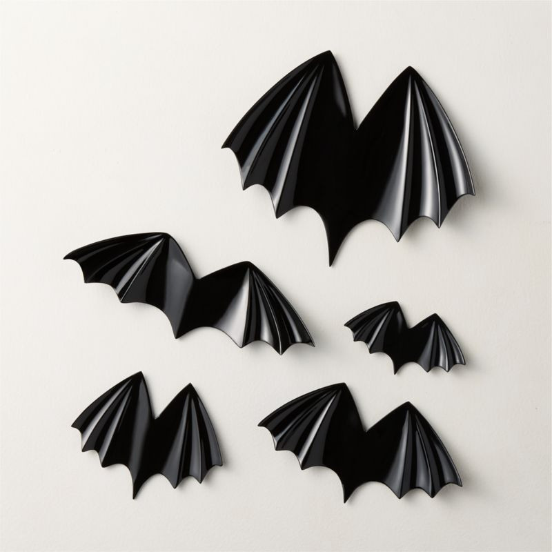 Bat Resin Wall Decor Set of 5 | CB2