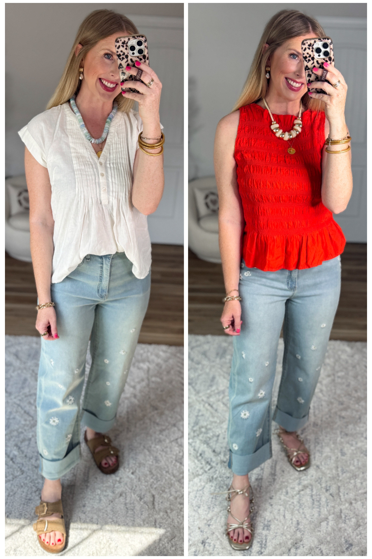 2 ways to wear these floral embroidered jeans from Walmart!

#LTKootd #LTKmomlife