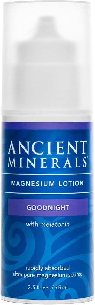 Ancient Minerals Magnesium Lotion Goodnight night cream contains melatonin with magnesium chlorid... | Amazon (US)