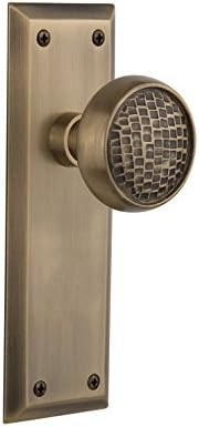 Nostalgic Warehouse New York Plate with Craftsman Knob, Privacy - 2.375", Antique Brass | Amazon (US)