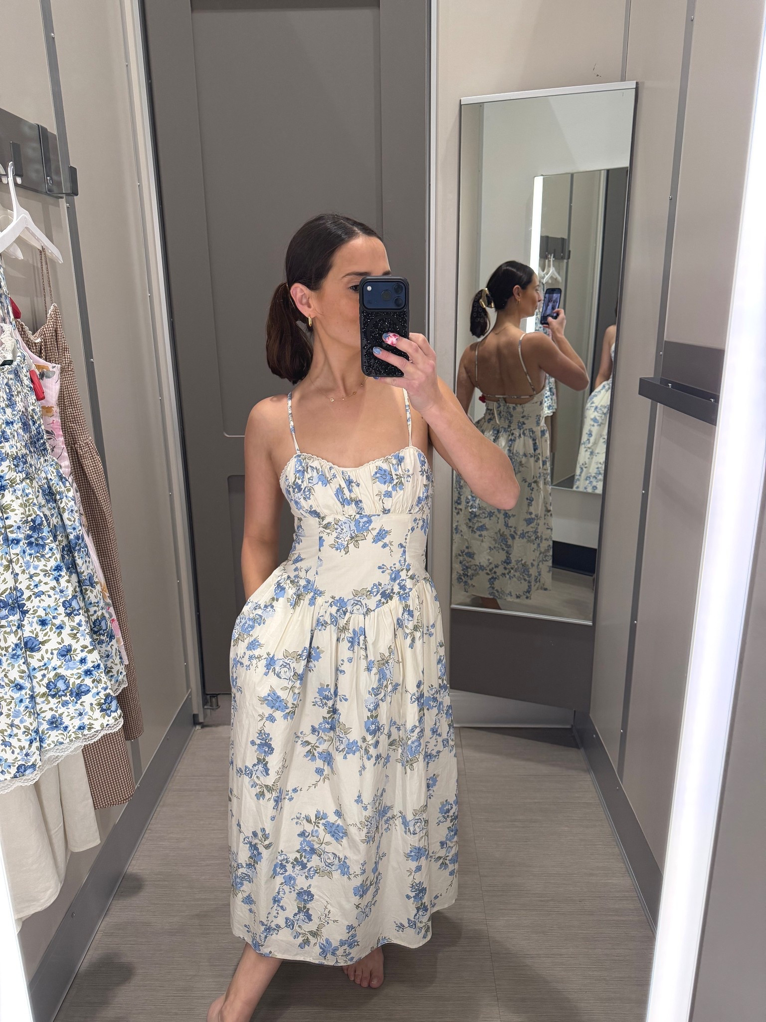 Love the print of this dress! It’s a bit longer on me - I’m 5’4 wearing size XS! 

#LTKSeasonal #LTKSpringSale #LTKootd