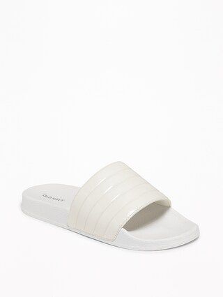 Tubular Faux-Leather Pool Slide Sandals for Women | Old Navy US