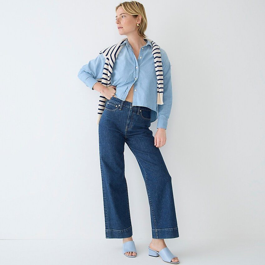 Slim wide-leg jean in Bourbon wash | J. Crew US