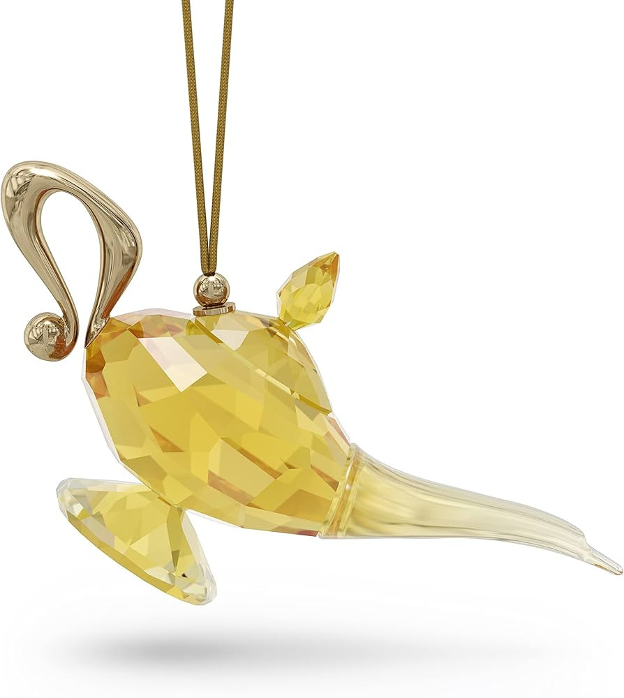 SWAROVSKI Aladdin Magic Lamp Holiday Ornament, Yellow Crystals | Amazon (US)