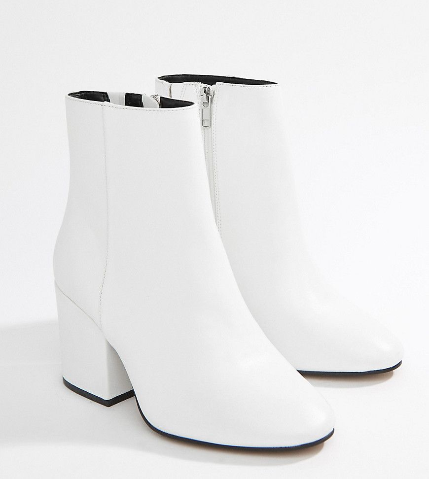 ASOS DESIGN Wide Fit Eve ankle boots - White | ASOS US