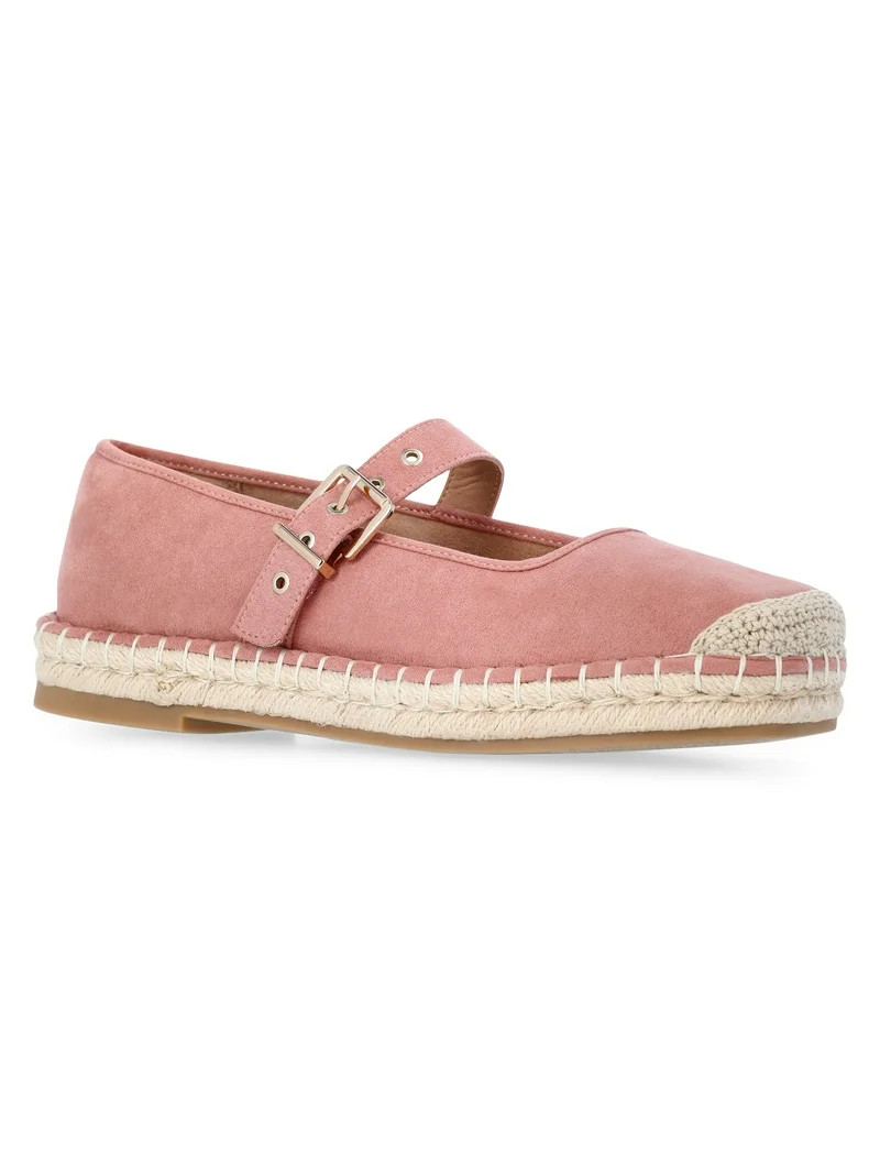 Time and Tru Women's Espadrille Mary Jane Flats | Walmart (US)