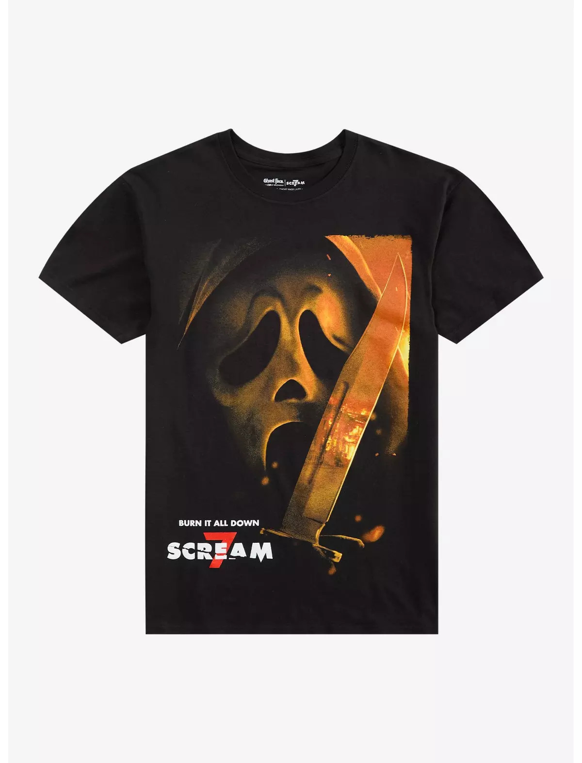 Scream 7 Ghost Face Burn It Down T-Shirt | Hot Topic | Hot Topic