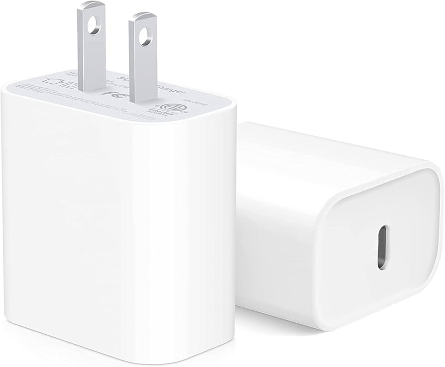 [2 Pack] iPhone 15 14 13 12 11 Charger Block【Apple MFi Certified】 USB C Wall Charger 20W PD P... | Amazon (US)