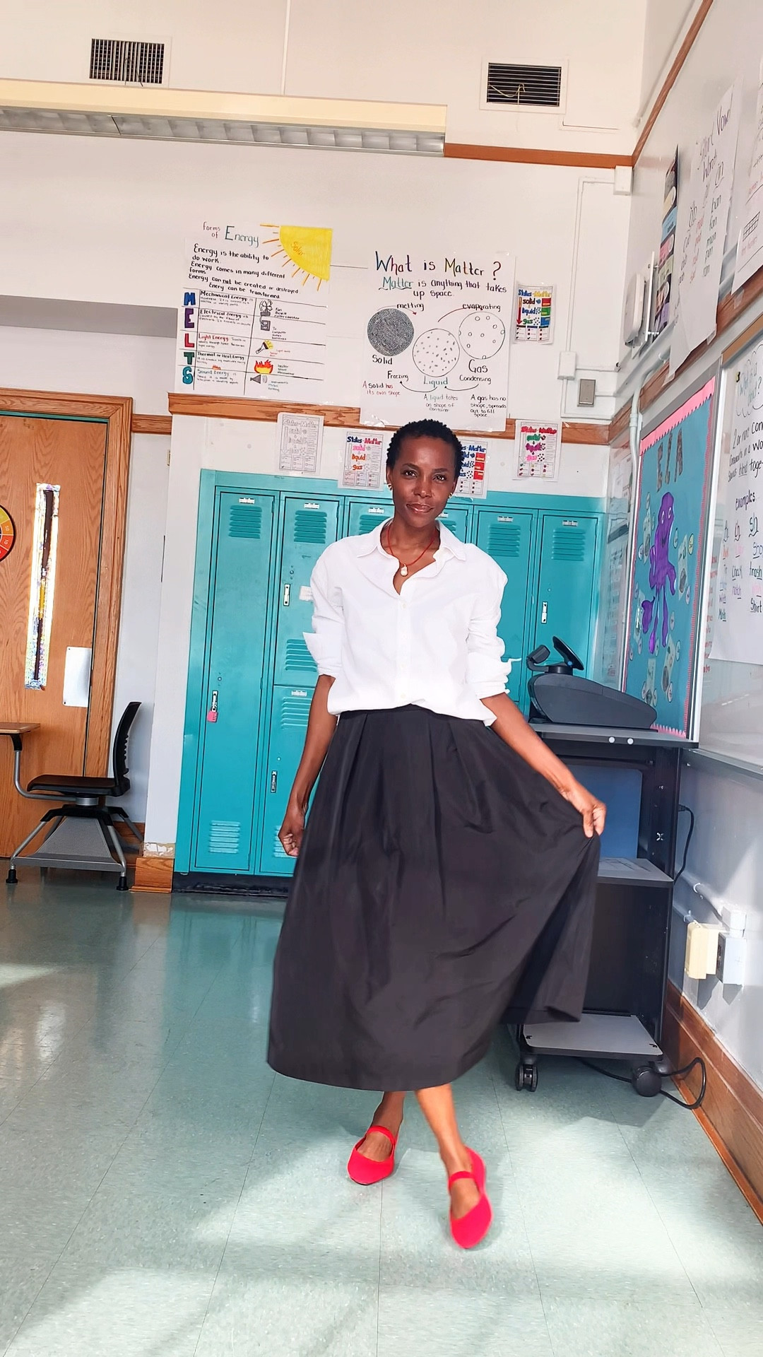 This oversized white shirt outfit styled with a classic black skirt is the perfect mixed of effortless and polished the relaxed fit of the shirt at a modern laid back feel, while the black skirt keeps the look, structured and timeless. I finish the outfit with red flat for a bold pop of color given the classic black and white base a fresh eye catching twist. This is easy go to look for work brunch or every day where when you want to put together without trying too hard. Classic black and white bass, relax and structured balance statement pop of red, perfect for work or everyday style #LTKOversizedshirt #LTKBlackskirtoutfit #LTKRedflats #LTKBlack&whiteoutfit #LTKPopofrd #LTKChicoutfit #LTKEverydaystyle

#LTKTall #LTKootd #LTKOver40