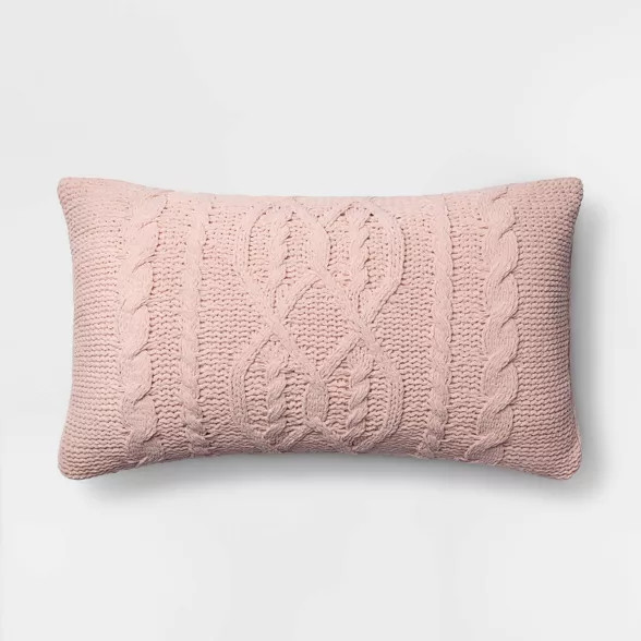 Cable Knit Chenille Throw Pillow - Threshold™ | Target