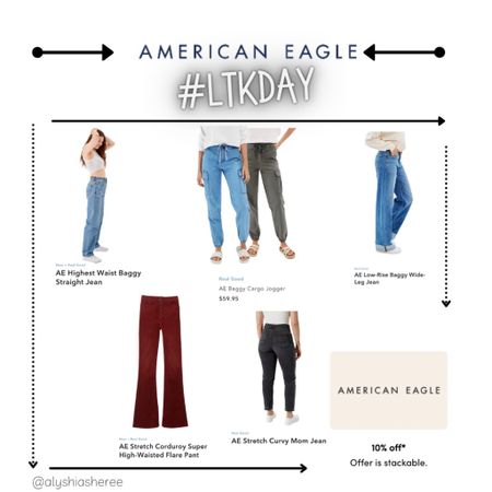 LTK Fall Sale American Eagle - jeans and cargo pants | copy discount to apply at checkout! 

#LTKSale #LTKsalealert #LTKstyletip