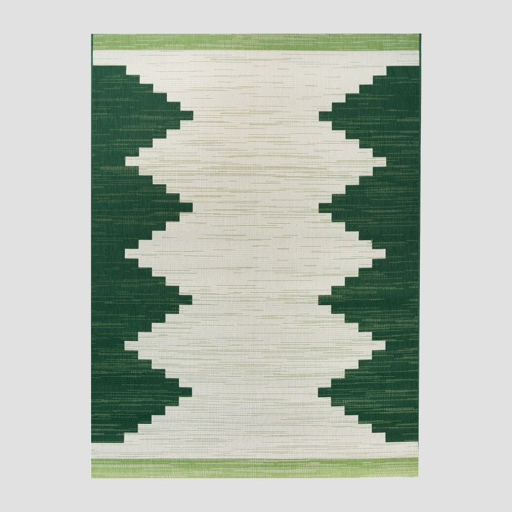 7'10"" x 10' Mod Desert Outdoor Rug Green - Project 62 | Target