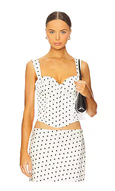 Runaway The Label Karlita Bustier in White Polka from Revolve.com | Revolve Clothing (Global)