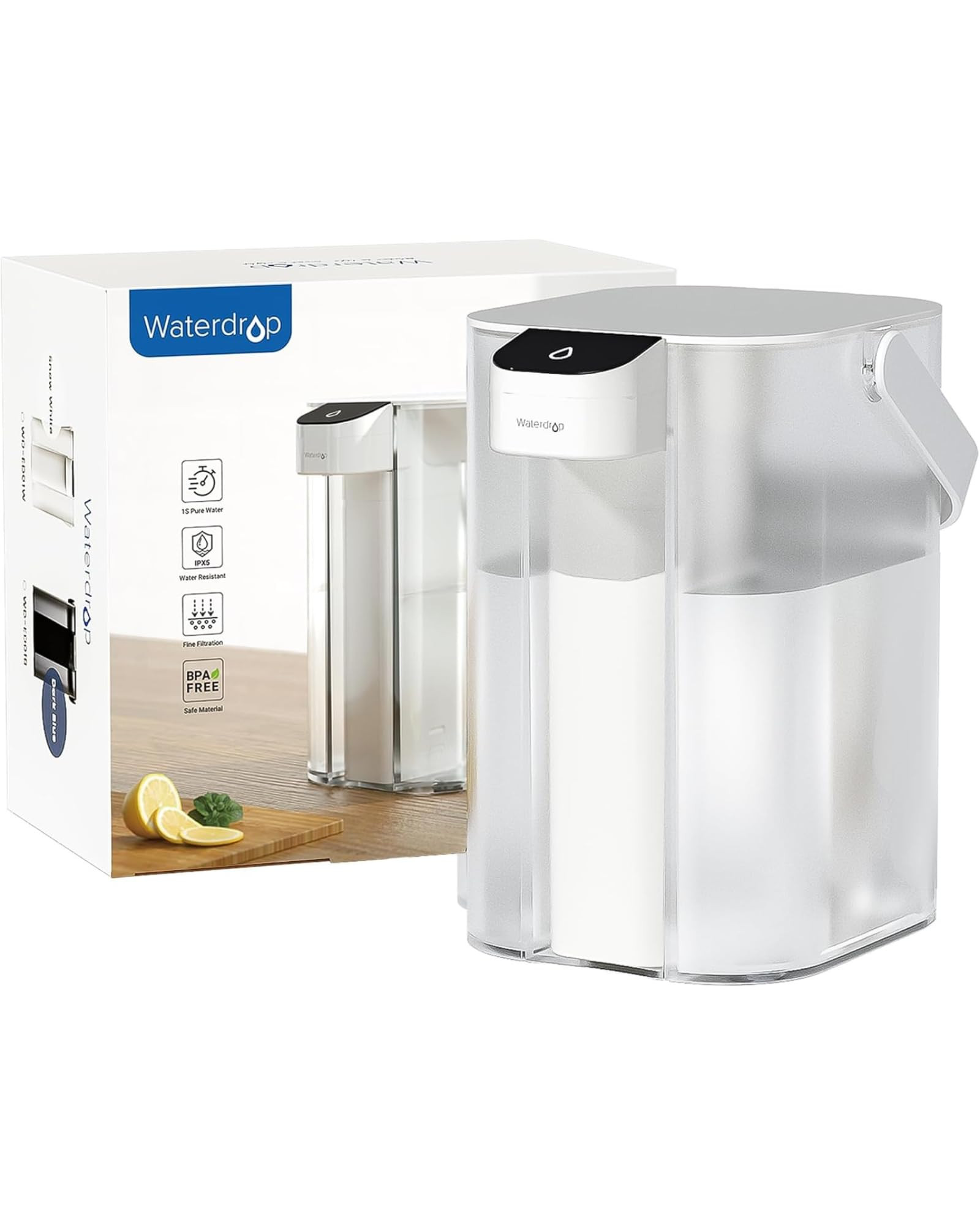 Waterdrop Electric Water Filter Pitcher, Reduce 99.6% of Lead and 45+ Impurities, 200-Gallon Rech... | Amazon (US)