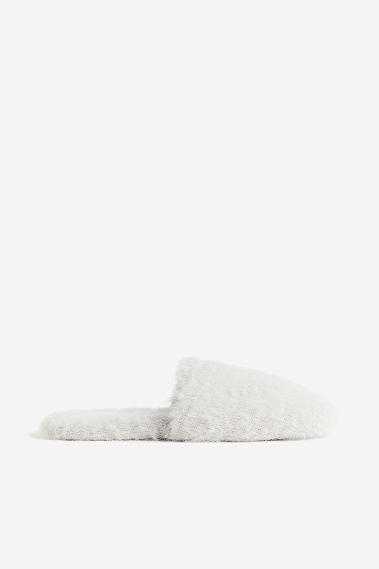 Fluffy Slippers - Light gray - Ladies | H&M US | H&M (US + CA)