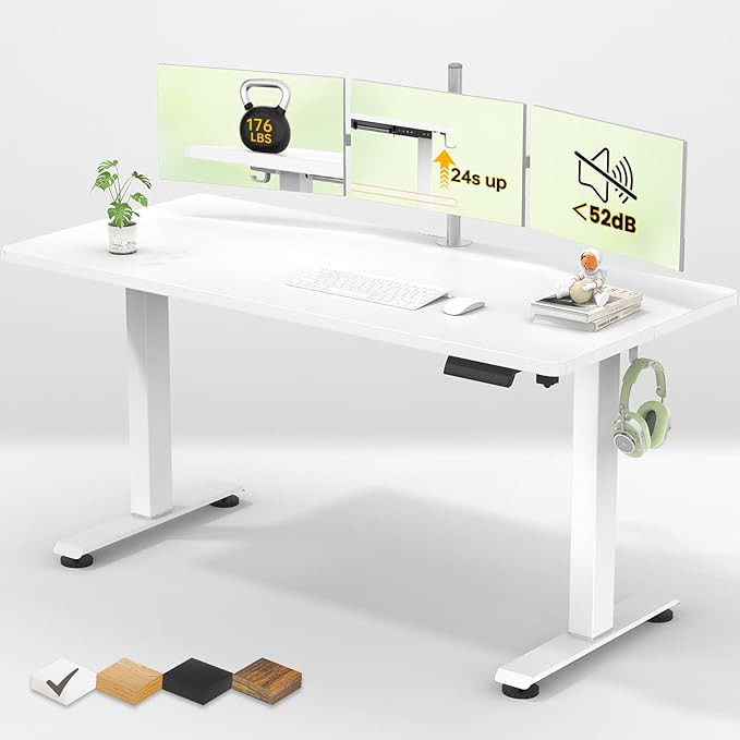 Veken 55 Inch Large Electric Standing Desk,Sit to Stand Up, Heights Adjustable, Work Home Office ... | Amazon (US)