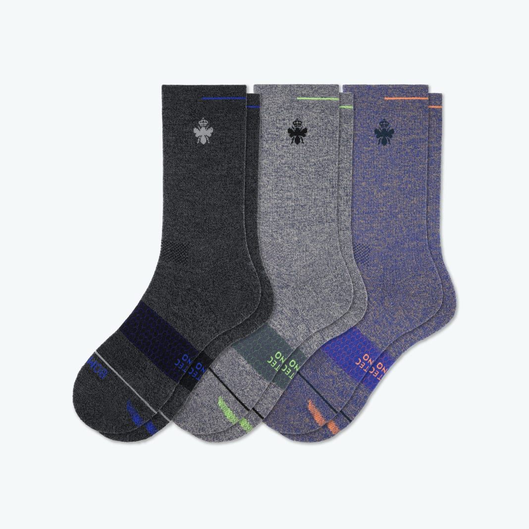 Men's Merino Wool Blend Performance Calf Sock 3-Pack | Bombas Socks
