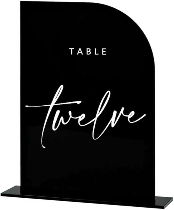 JINMURY 10 Pack Black Half Acrylic Arch Sign with Stand | 5x7 Inch Blank Half Arch Acrylic Sign w... | Amazon (US)