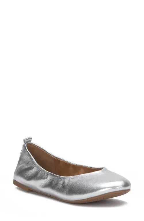 Lucky Brand Emmielou Ballet Flat in Silver at Nordstrom, Size 7 | Nordstrom