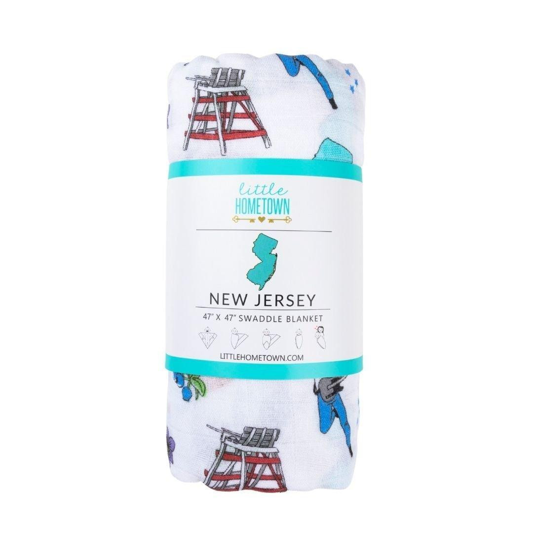New Jersey Baby Muslin Swaddle Receiving Blanket | Little Hometown