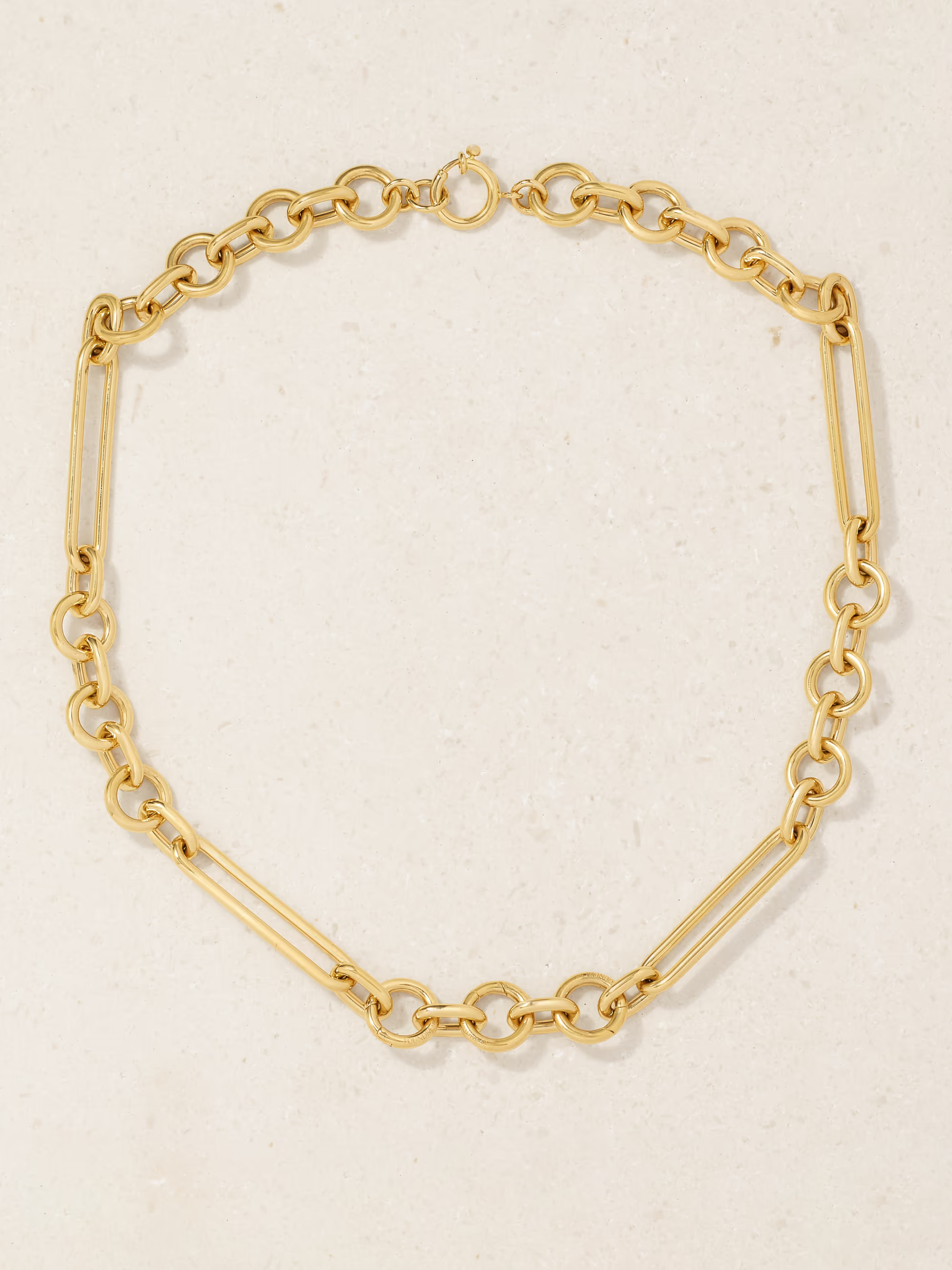 Oversized Mixed Clip 18-karat recycled gold necklace | NET-A-PORTER (US)
