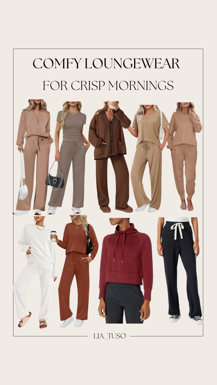 Comfy Loungewear for Crisp Mornings || Fall Outfits Two Piece Lounge Sets Sweatsuits || Women's 2 Piece Lounge Set Long Sleeve Knit Pajamas || Womens Ribbed Knit Lounge Set Short Sleeve Top and Long Pants Sleepwear || 2 Piece Outfits Casual Lapel Half Zip Sweatshirts || Lounge Sets for Women Fall 2025 || 2 Piece Vacation Outfits || Travel Vacation Outfits Fall || 

#LoungeWear #FallOutfits 

 #LTKSeasonal #LTKStyleTip #LTKautumn