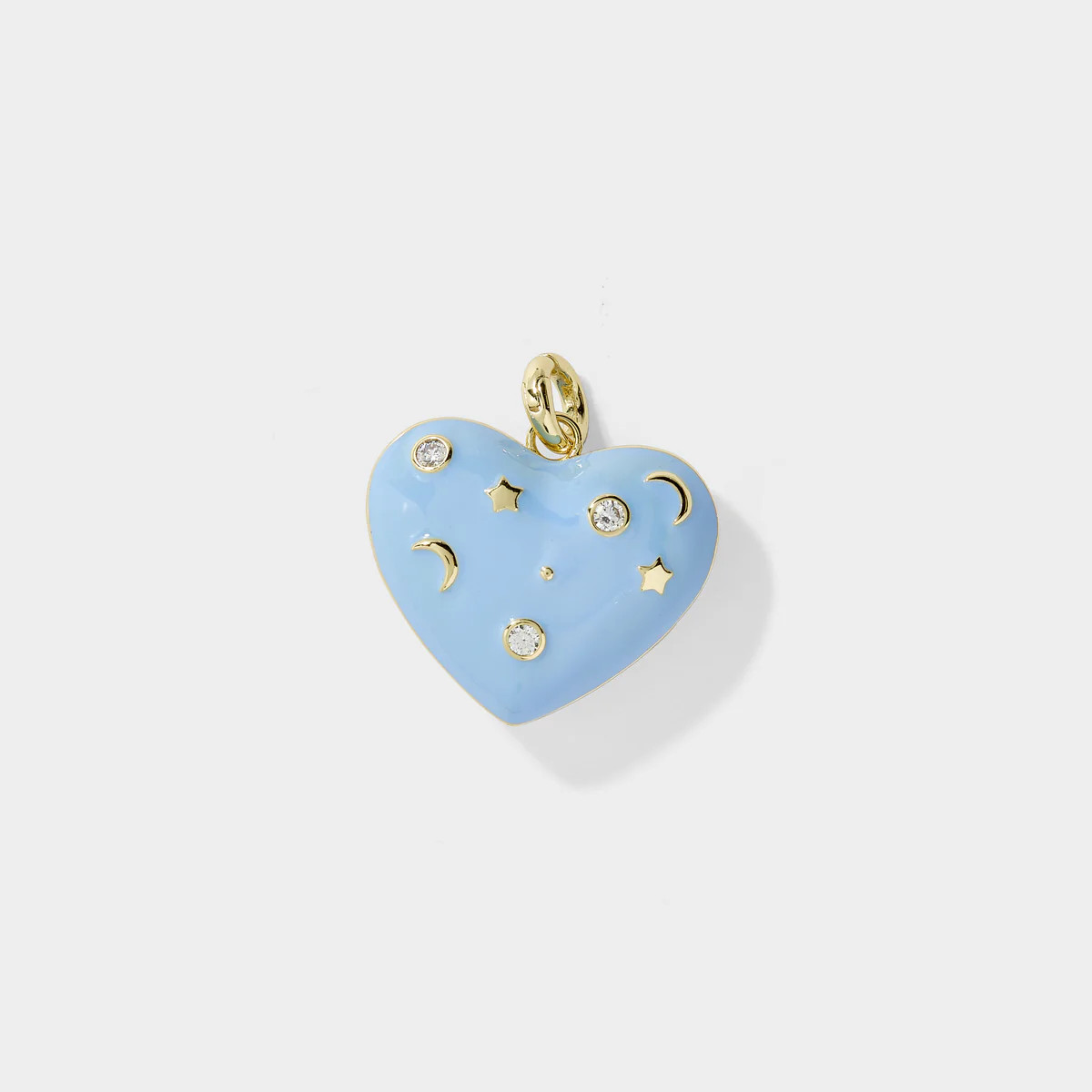 Blue Enamel Heart Locket Charm | Allie + Bess