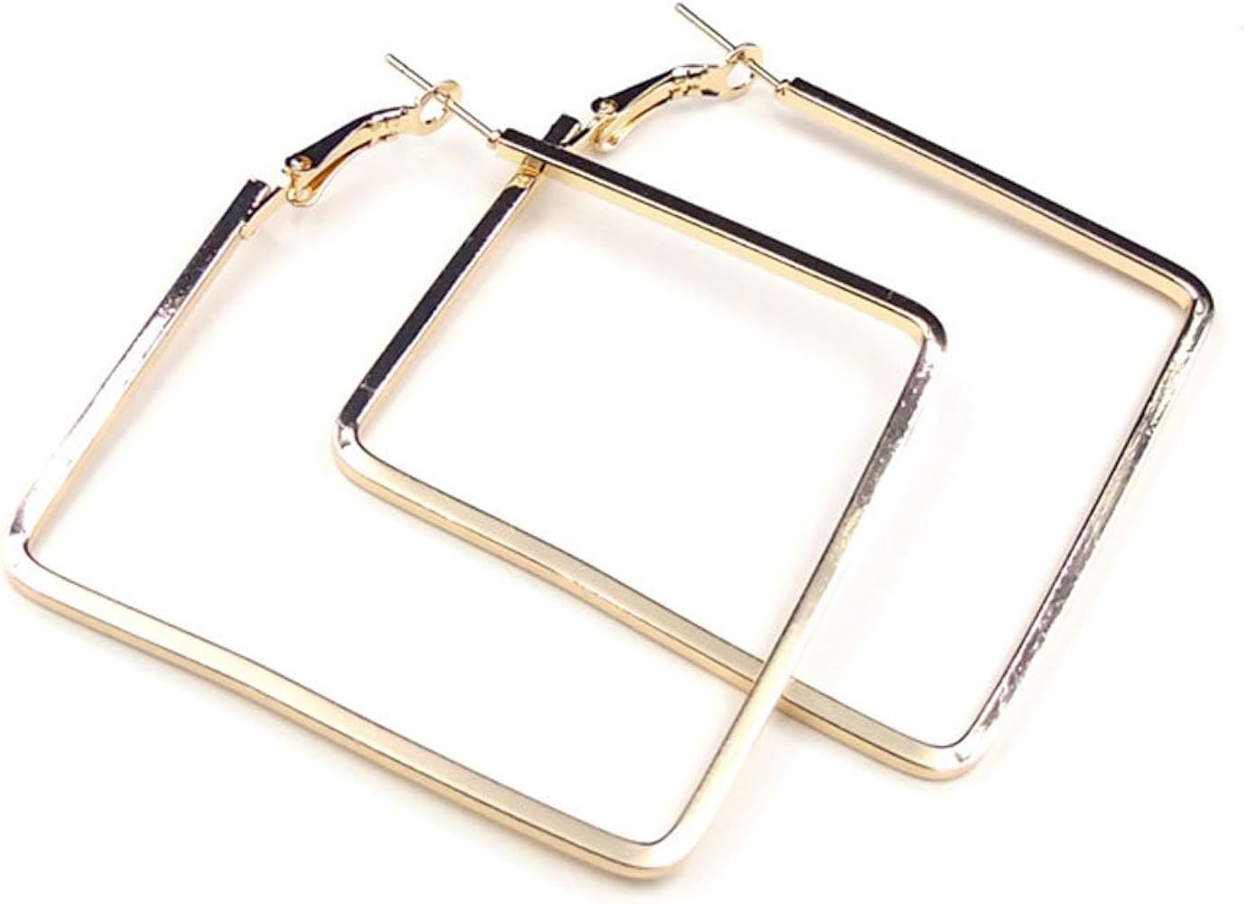 Stainless Steel Simple Geometric Big Hoop Earring For Women Girls… | Amazon (US)