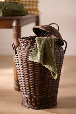 Rattan Urn Handled Laundry Basket | Anthropologie (US)