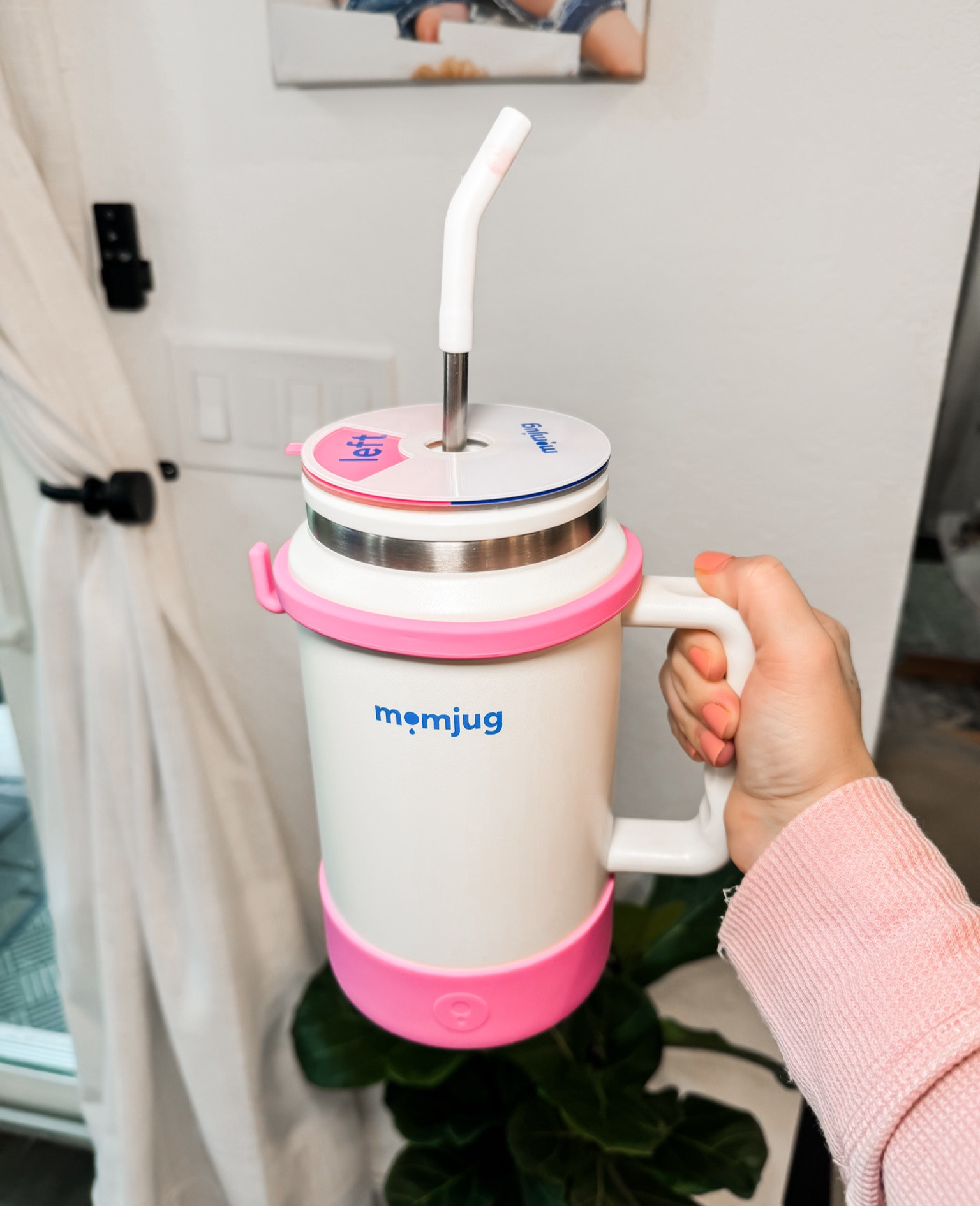 Obsessed with my new 50oz momjug! Code kara5 // Comes in white, blue and pink! I have the breast indicator on mine LOVE IT! 

#LTKbump