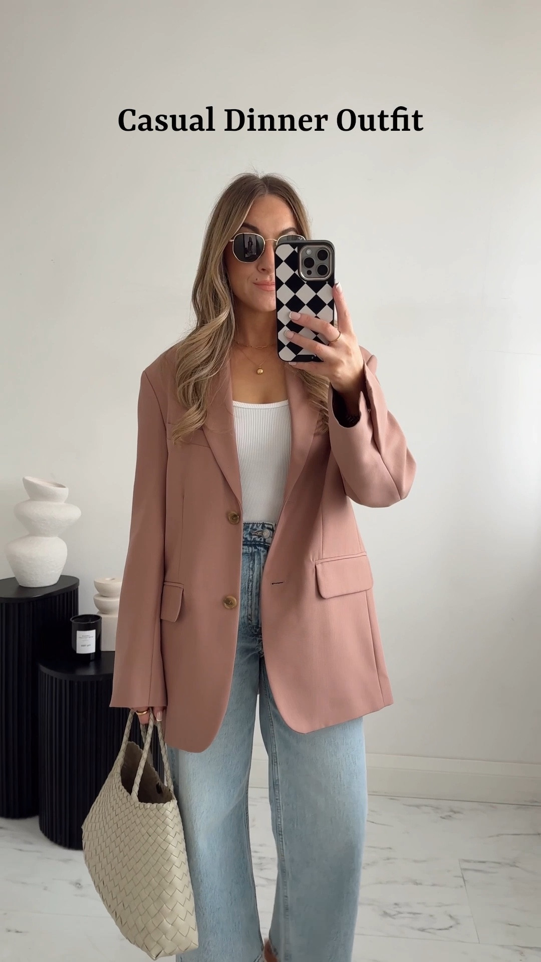 FF20 for 20% off my dragon diffusion bag! 

Casual dinner outfit with crop wide leg jeans and an oversized blazer.

Blazer: 32 (runs oversized!)
Jeans: 8
Vest: xs 

#LTKspring #LTKAprilSpotlight #LTKpetite