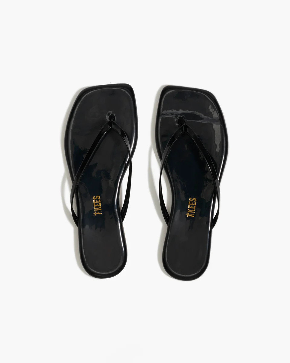 Square Toe Lily in Licorice - our exclusive take on our most sought-after flip flop | TKEES