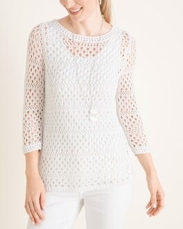 Open Crochet Pullover Sweater | Chico's