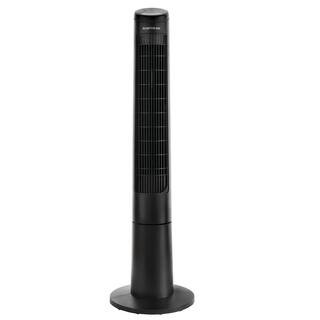 40 in. 3 Speed Remote Control Oscillating Tower Fan in Black | The Home Depot