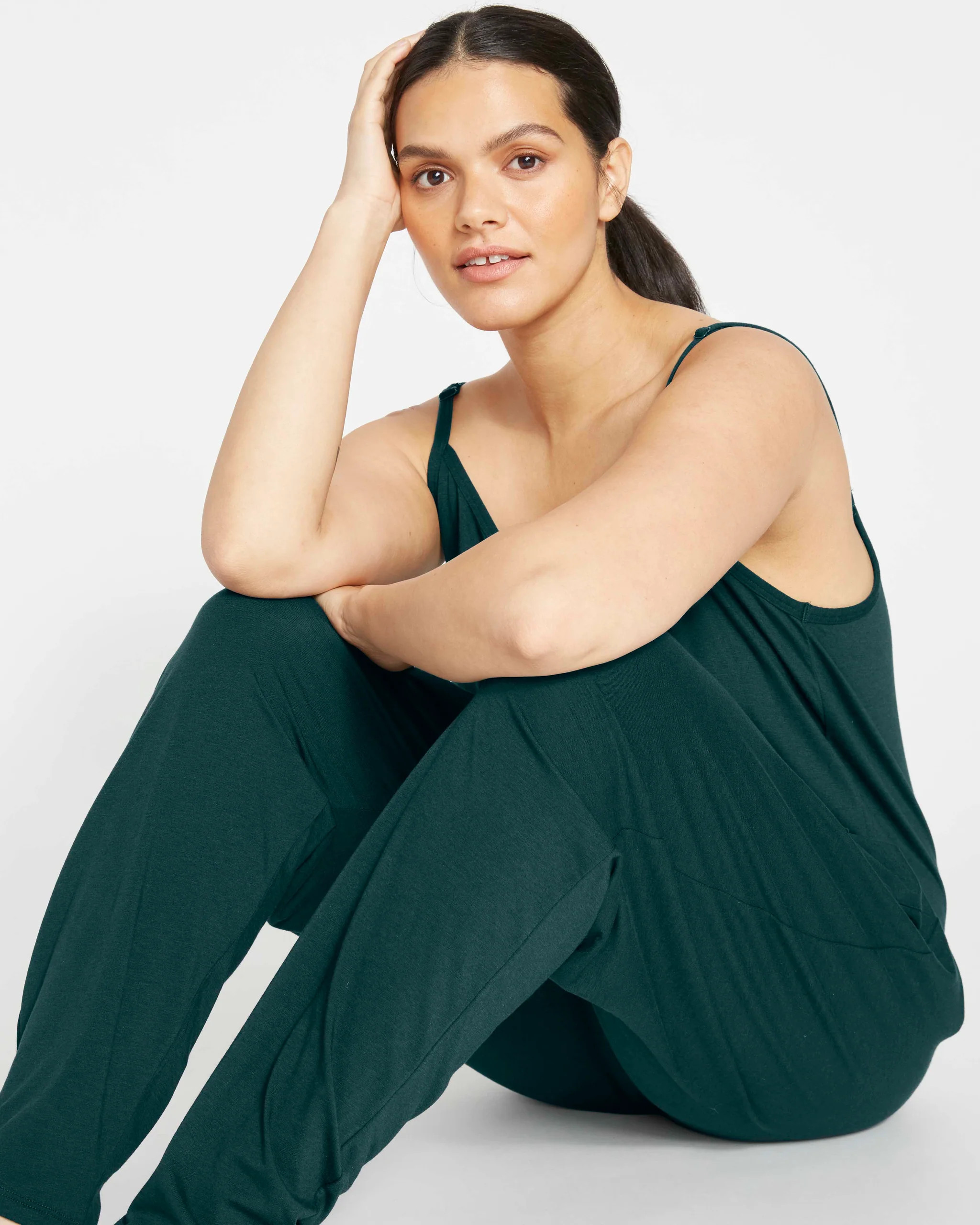 UltimateS Jackson Sleeveless Jumpsuit
   Deep Sea | Universal Standard