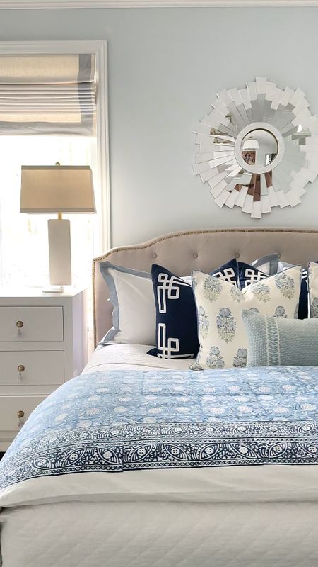 Layer your bedding for a chic curated look! Block prints add a unique personal touch


#LTKhome #LTKstyletip