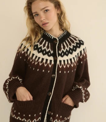 HUE CARDIGAN -- BRUN ABERDEEN FAIR ISLE | DOEN