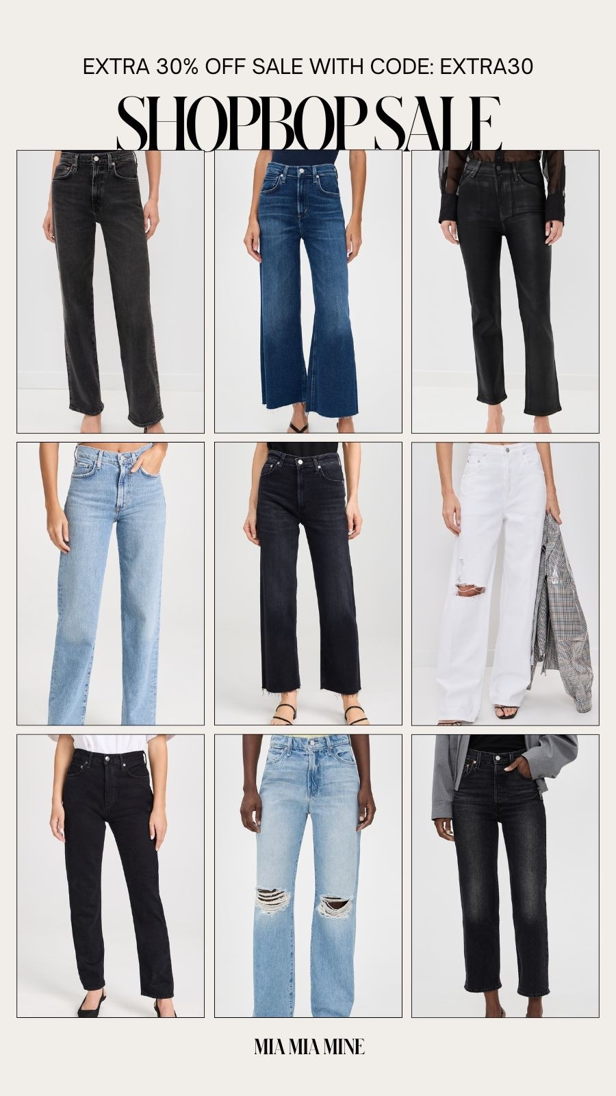 Shopbop after Christmas sale
Save an extra 30% off agolde jeans, mother jeans, Levi’s and citizens that are already on sale 

#LTKHoliday #LTKSaleAlert #LTKSeasonal